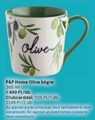 F&F Home Olive bögre