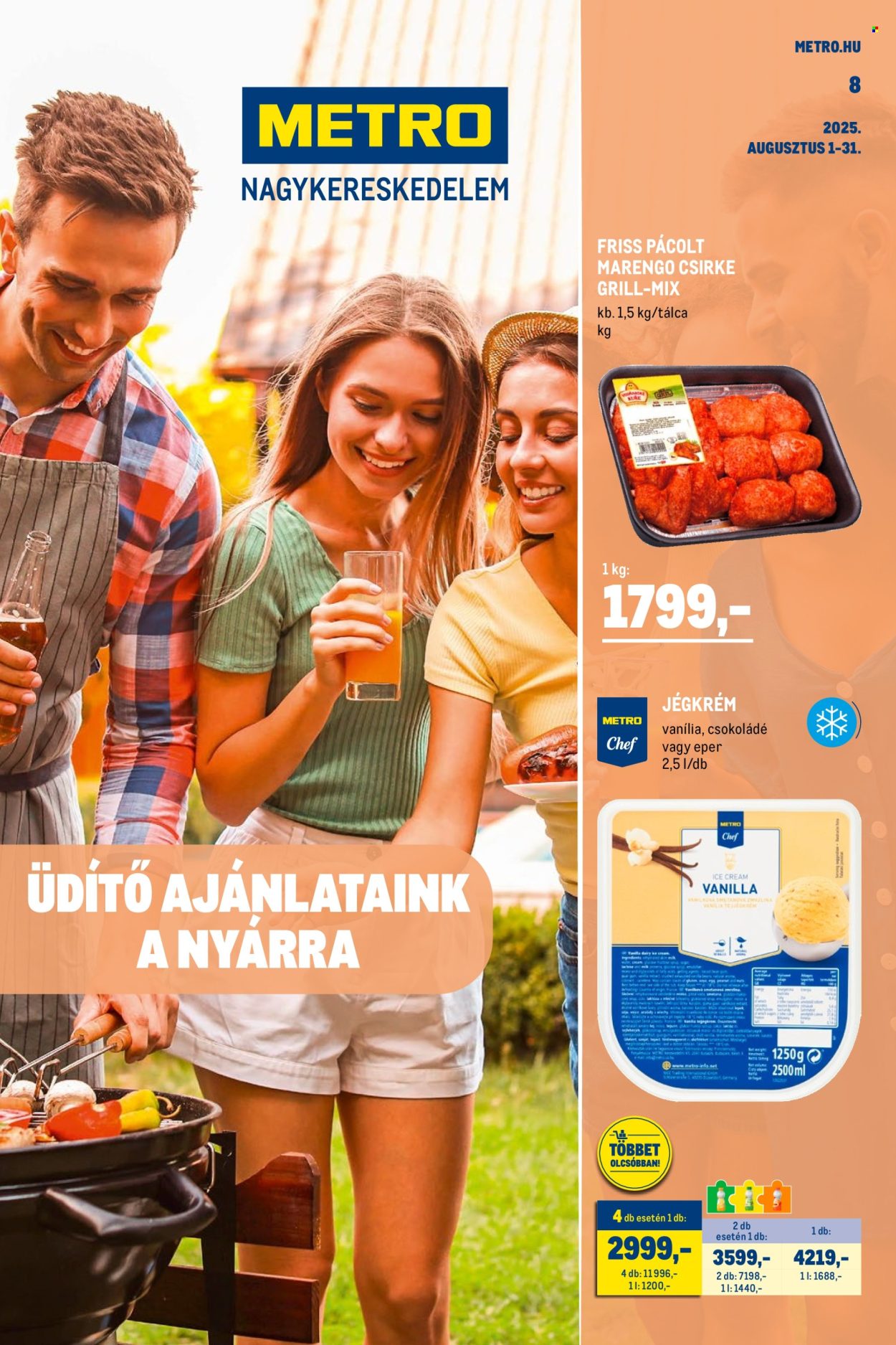 Metro akciós újságok - 2025.08.01 - 2025.08.31. Oldal 1