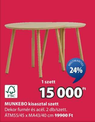 MUNKEBO kisasztal szett