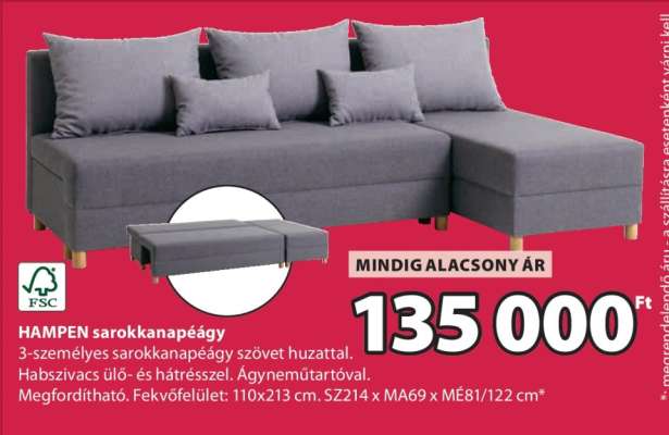 HAMPEN sarokkanapéágy