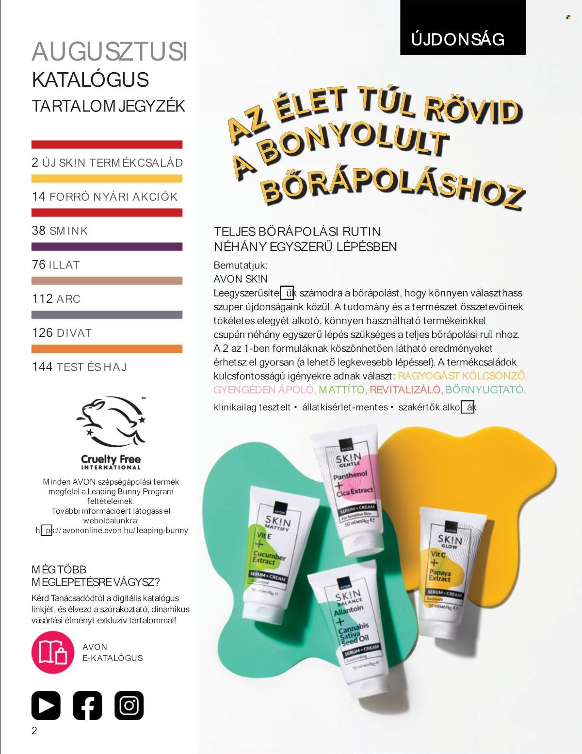 Avon akciós újságok - 2025.08.01 - 2025.08.31. Oldal 2
