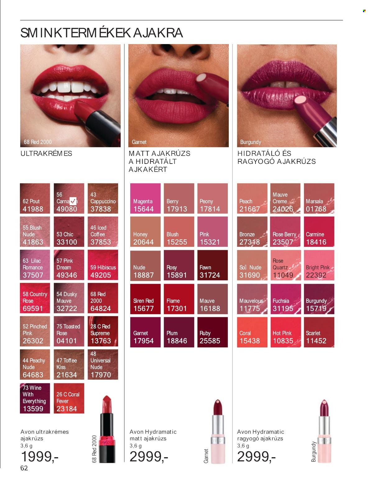 Avon akciós újságok - 2025.08.01 - 2025.08.31. Oldal 62