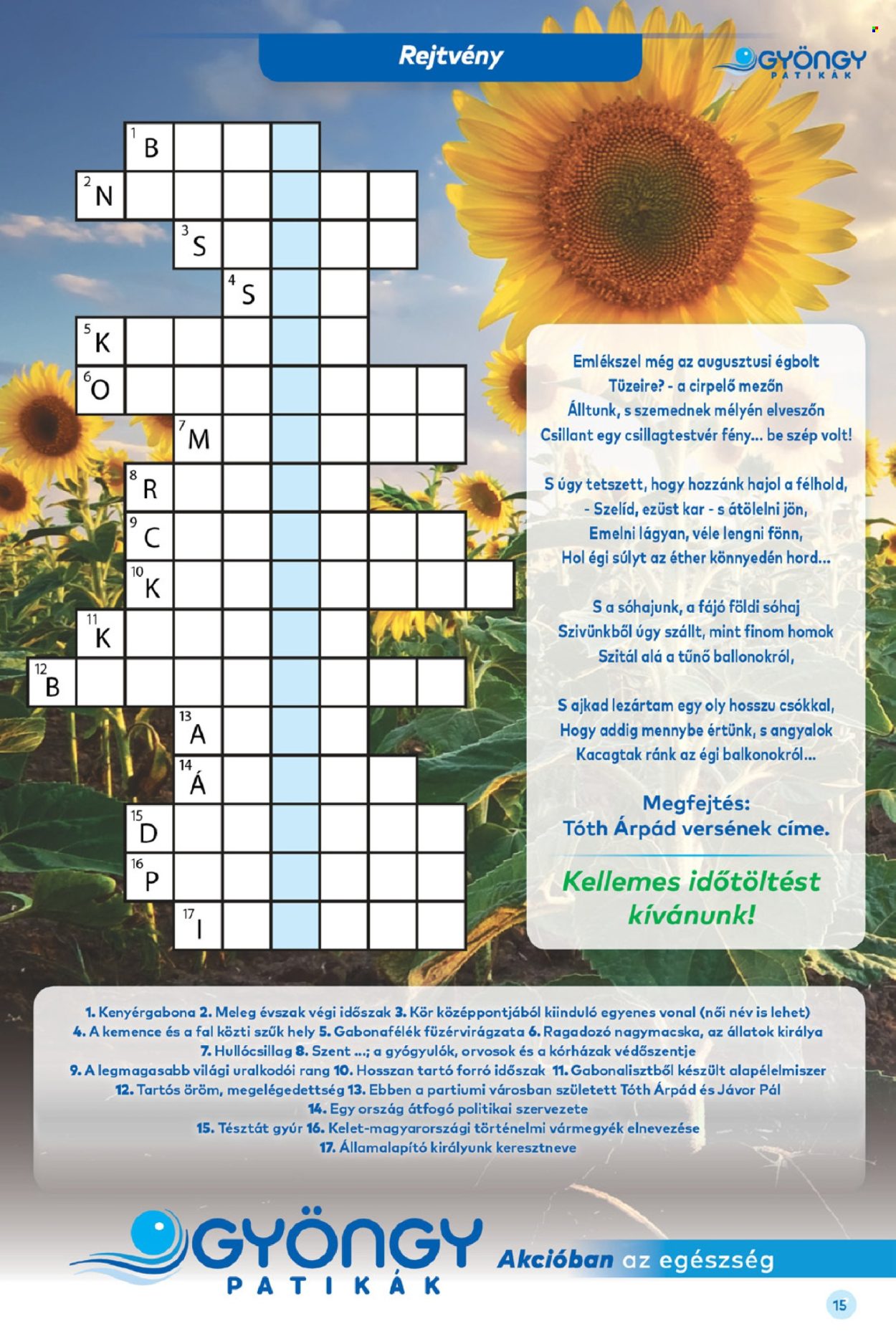 Gyöngy Patikák akciós újságok - 2025.08.01 - 2025.08.31. Oldal 15