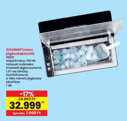 GOURMETmaxx jégkockakészítő