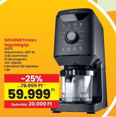 GOURMETmaxx fagylaltgép