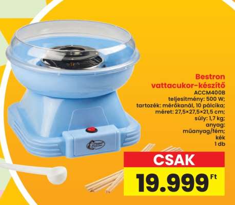 Bestron vattacukor-készítő