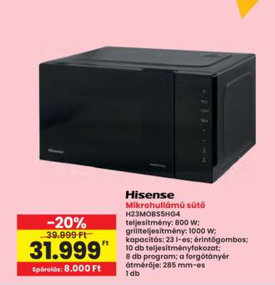 Hisense Mikrohullámú sütő H23MOBS5HG4