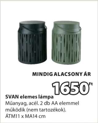 SVAN elemes lámpa
