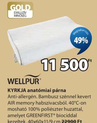 WELLPUR KYRKJA anatómiai párna