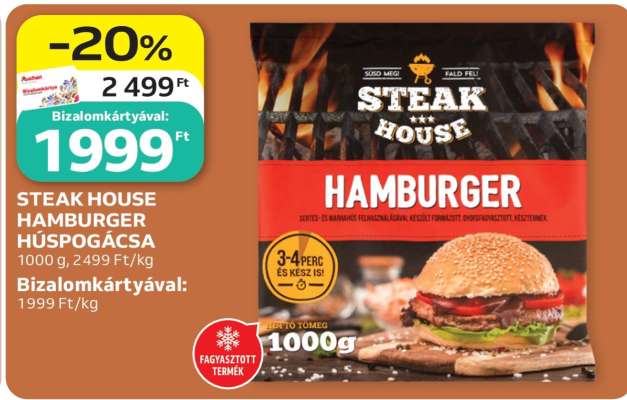 STEAK HOUSE HAMBURGER HÚSPOGÁCSA