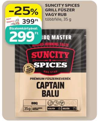 SUNCITY SPICES GRILL FŰSZER VAGY RUB