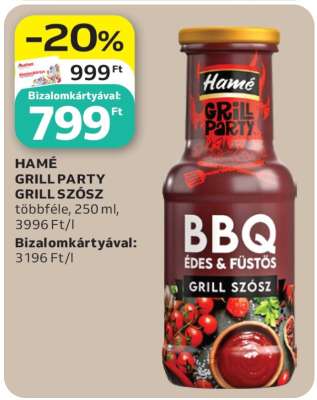 Hamé Grill Party grill szósz