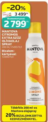 MANTOVA CITROMOS EXTRA SZŰZ OLÍVAOLAJ SPRAY