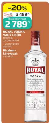 ROYAL VODKA VAGY LIKŐR