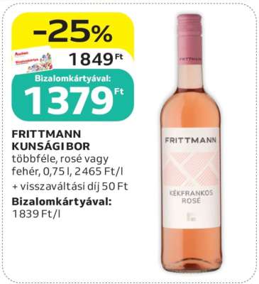 FRITTMANN KUNSÁGI BOR
