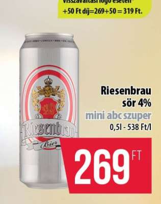 Riesenbrau sör 4%