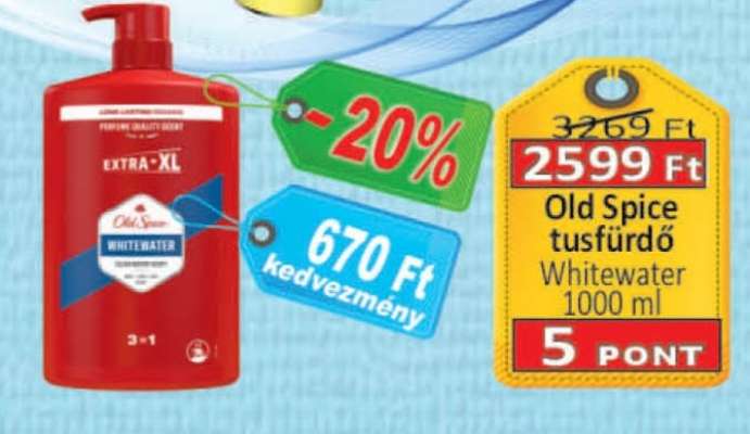 Old Spice tusfürdő Whitewater 1000 ml