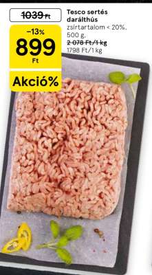 Tesco sertés darált hús