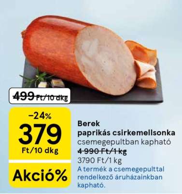 Berek paprikás csirkemellsonka