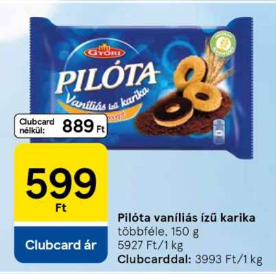 Pilóta vaníliás ízű karika