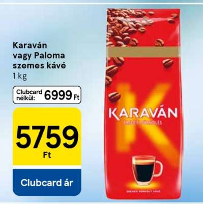 Karaván vagy Paloma szemes kávé