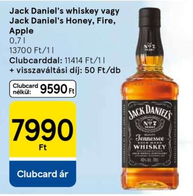 Jack Daniel's whiskey vagy Jack Daniel's Honey, Fire, Apple