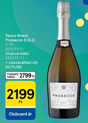 Tesco finest Prosecco D.O.C.