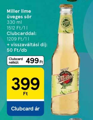 Miller lime üveges sör