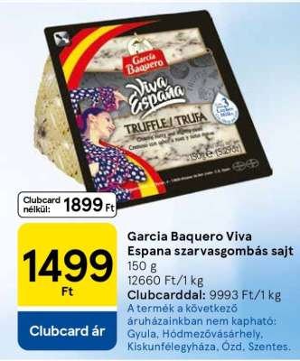 Garcia Baquero Viva Espana szarvasgombás sajt