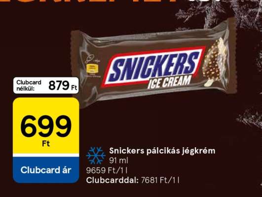 SNICKERS PÁLCIKÁS JÉGKRÉM