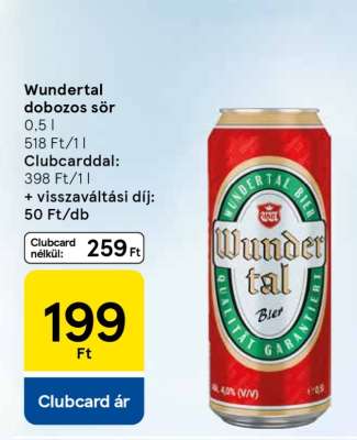 Wundertal dobozos sör