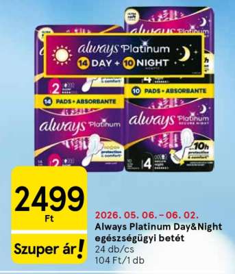 Always Platinum Day&Night egészségügyi betét