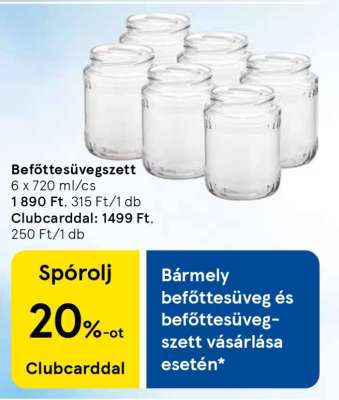 Befőttesüveg szett