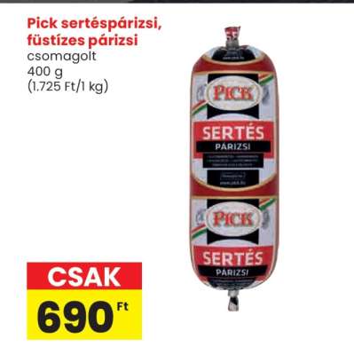 Pick sertéspárizsi, füstízes párizsi