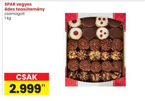 SPAR vegyes édes teasütemény