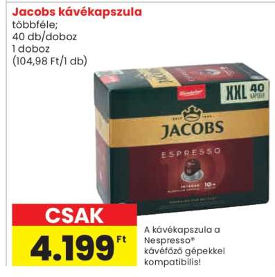 Jacobs kávékapszula