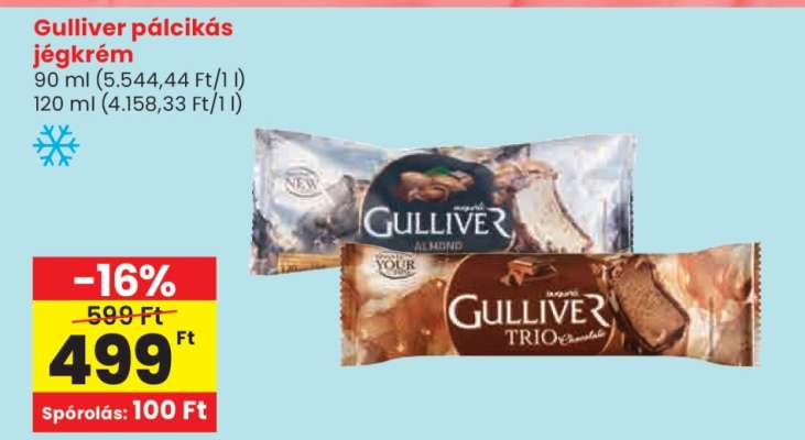 Gulliver pálcikás jégkrém