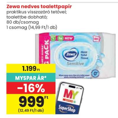 Zewa nedves toalettpapír