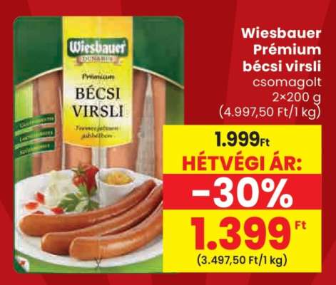 Wiesbauer Prémium bécsi virsli