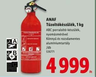 ANAF Tűzoltókészülék, 1 kg