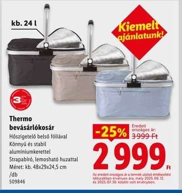 Thermo bevásárlókosár