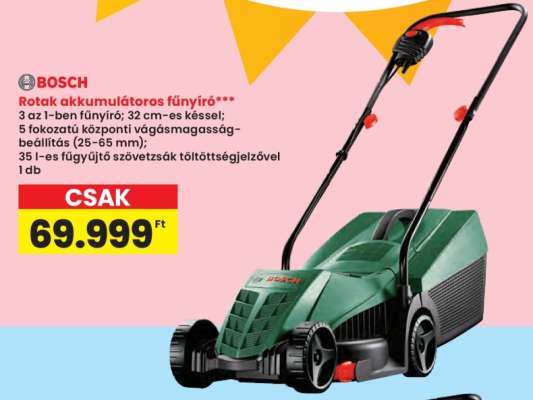 Bosch Rotak akkumulátoros fűnyíró