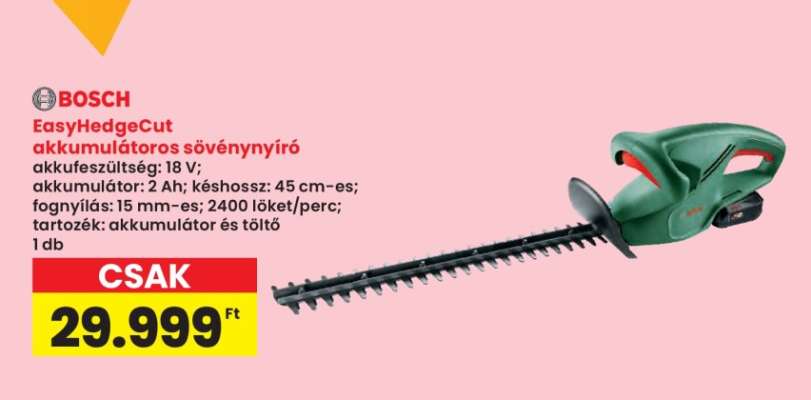 BOSCH EasyHedgeCut akkumulátoros sövénynyíró
