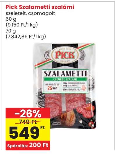 Pick Szalametti szalámi