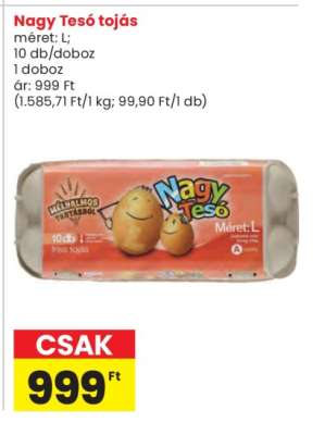 Nagy Tesó tojás