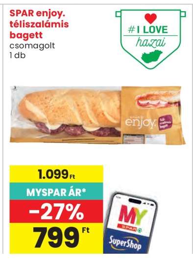 SPAR enjoy. téliszalámis bagett