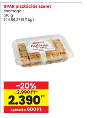 SPAR pisztáciás szelet