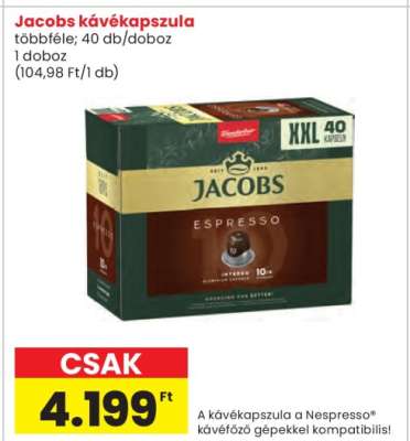 Jacobs kávékapszula