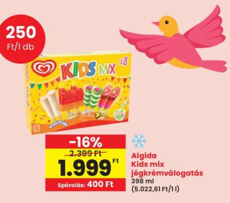 Algida Kids Mix jégkrémválogatás