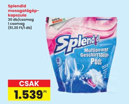 Splendid mosogatógép-kapszula